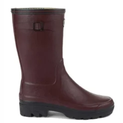 Bottes De Pluie Le Chameau Women Giverny Jersey Lined Bottillon Cherry