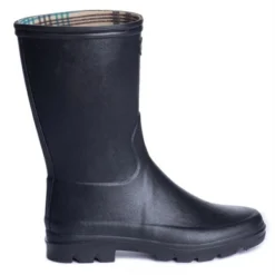 Bottes De Pluie Le Chameau Women Iris Bottillon Jersey Lined Noir