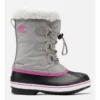 Sorel Bottes De Neige Childrens Yoot Pac Nylon WP Chrome Grey Black