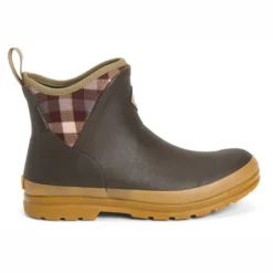 Bottes De Pluie Muck Boot Women Muck Originals Pull On Ankle Brown Plaid