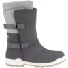 Bottes De Neige Winter-Grip Femmes Felt Strapper Mélange Gris Anthracite