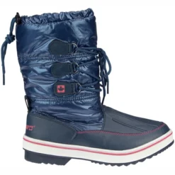 Bottes De Neiges Winter-Grip Femmes Glossed Trotter II Bleu Rose Fluorescent Beige