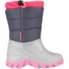 Bottes De Neige Winter-Grip Junior Welly Walker Gris Anthracite Rose