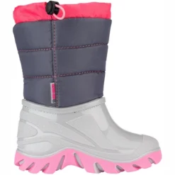 Bottes De Neige Winter-Grip Junior Welly Walker Gris Anthracite Rose
