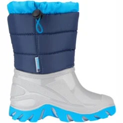 Bottes De Neige Winter-Grip Junior Welly Walker Bleu Marine Gris