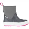 Bottes De Neige Winter-Grip Junior Neo Welly Gris Anthracite Rose