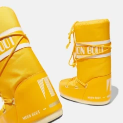 Bottes De Neige Moon Boot Women Nylon Yellow -Promos Le Chameau Magasin 3 moon boot icon yellow nylon boots 17006165 34653036 2048