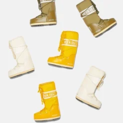 Bottes De Neige Moon Boot Women Nylon Yellow -Promos Le Chameau Magasin 5 moon boot icon cream nylon boots 17004942 34650652 2048