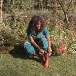 Bottes De Pluie Le Chameau Women Iris Bottillon Jersey Lined Rouge -Promos Le Chameau Magasin Iris20Bottillon20jersey20lined20boot20rouge206