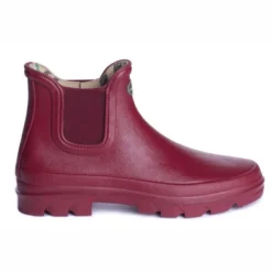 Bottes De Pluie Le Chameau Women Iris Chelsea Jersey Lined Rouge