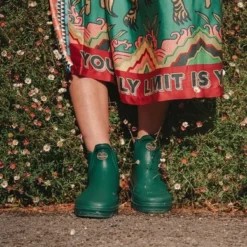 Bottes De Pluie Le Chameau Women Iris Chelsea Jersey Lined Vert Foncé -Promos Le Chameau Magasin Iris20Chelsea20jersey20lined20boot20vert2040