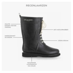 Bottes De Pluie RUB1 Noir Ilse Jacobsen -Promos Le Chameau Magasin Laarzen 1024x1024