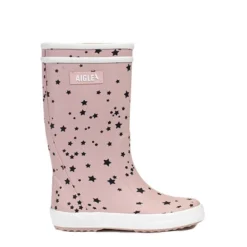 Bottes En Caoutchouc Aigle Kids Lolly Pop Play2 Pink Stars