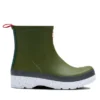 Bottes De Pluie Hunter Femmes Original Play Short Speckle Scottish Moss Green Spurrey Blanc