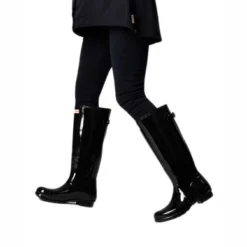 Bottes De Pluie Original Wellington Tall Gloss Noir Hunter -Promos Le Chameau Magasin Regenlaars Hunter Original Wellington Tall Gloss Black 5
