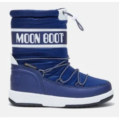 Bottes De Neige Moon Boot Boys Sport Blue Navy White