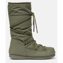 Bottes De Neige Moon Boot Women High Rubber Khaki