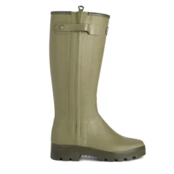 Bottes Chasseur Le Chameau Cuir Vert Homme